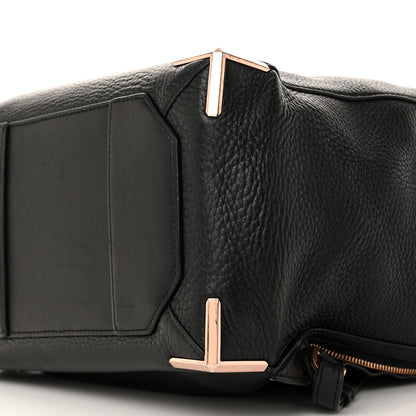 Alexander Wang Pebbled Calfskin Prisma Skeletal Backpack Black Rose Gold Hardware 9 of 17