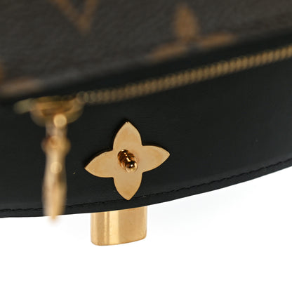 Louis Vuitton Monogram Flower Lock Compact Wallet Black 14 of 14