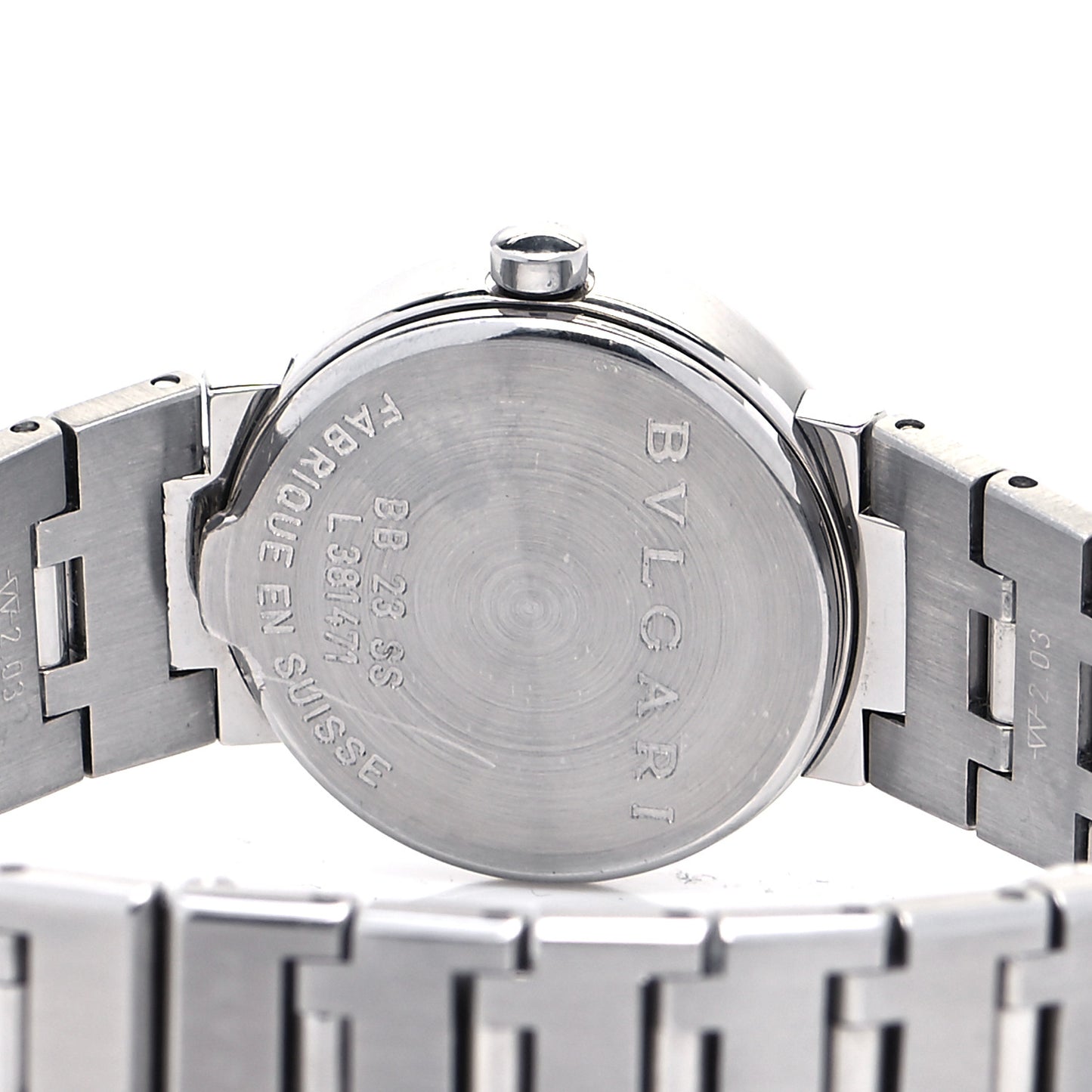 Stainless Steel Diamond 23mm Quartz Watch Black
