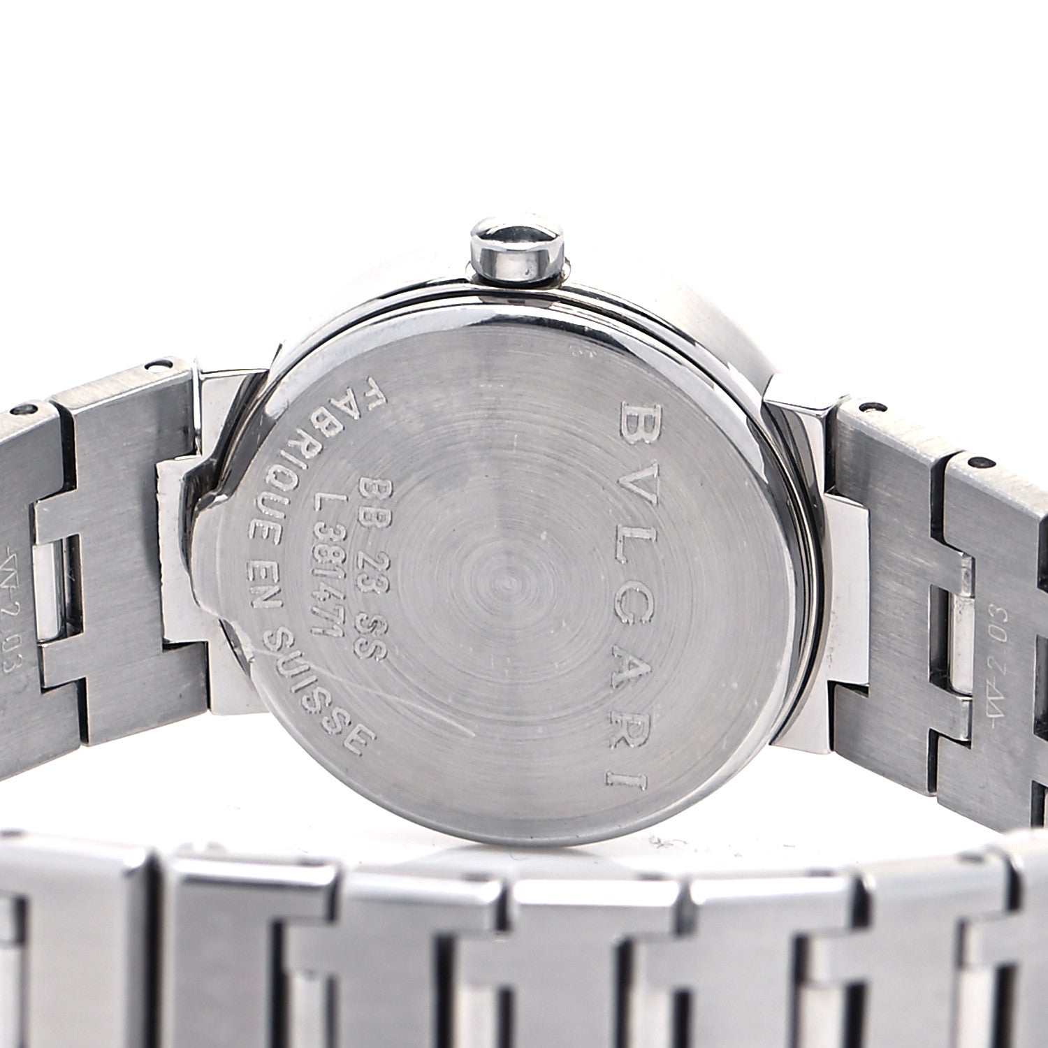 Bulgari Stainless Steel Diamond 23mm Quartz Watch Black 4 of 4