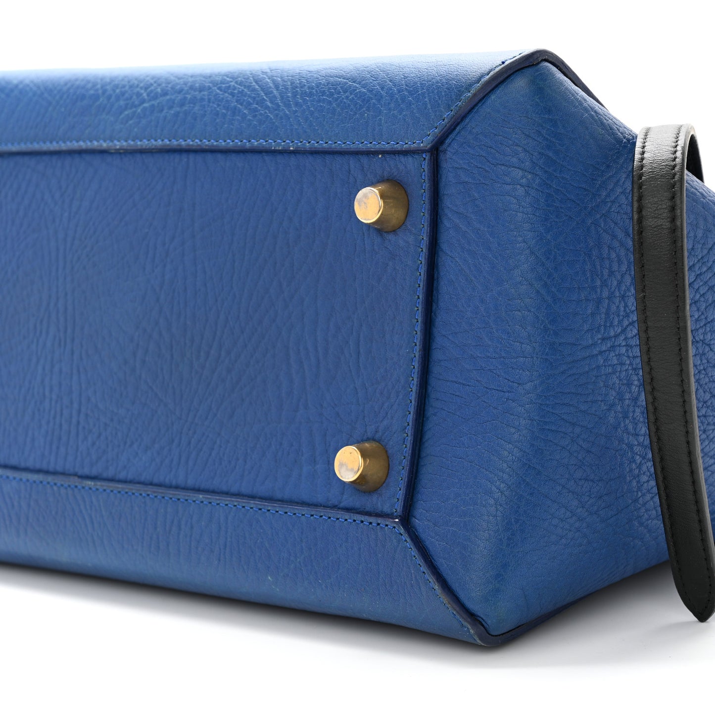 Elephant Calfskin Mini Tri-Color Belt Bag Indigo
