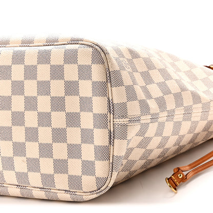 Louis Vuitton Damier Azur Neo Neverfull MM Rose Ballerine 12 of 13