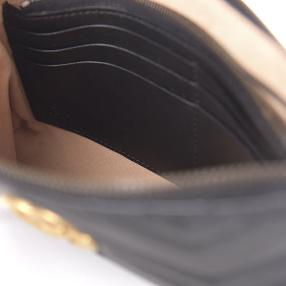 Gucci Calfskin Matelasse Mini GG Marmont Chain Bag Black 8 of 9