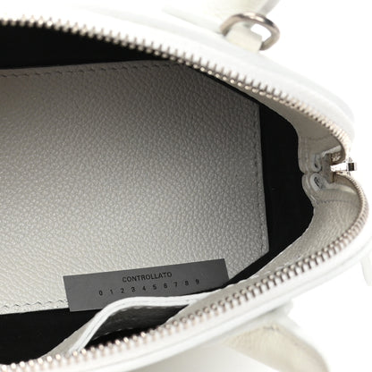 Balenciaga Grained Calfskin XXS Ville Top Handle Bag White Black 4 of 4