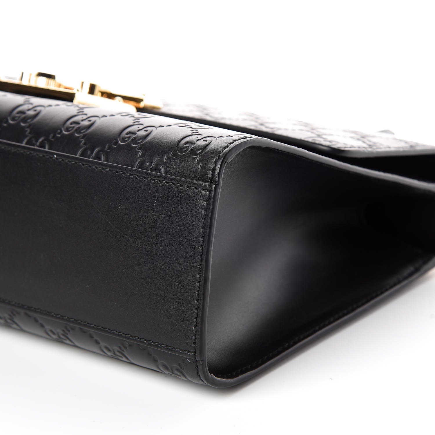 Gucci Guccissima Medium Padlock Shoulder Bag Black 6 of 9