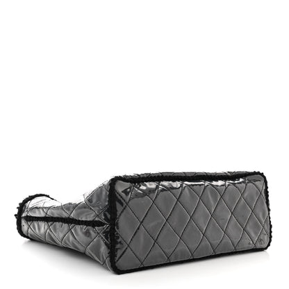 Chanel Vinyl Quilted Funny Tweed Tote Black 4 of 12