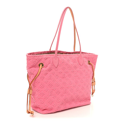 Louis Vuitton Monogram Denim Neverfull MM Rose 3 of 9