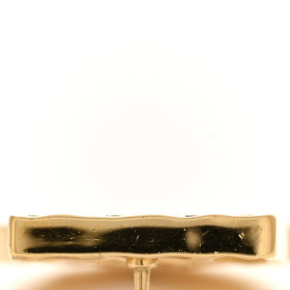 Chanel Metal CC No 5 Earrings Gold Black 5 of 5