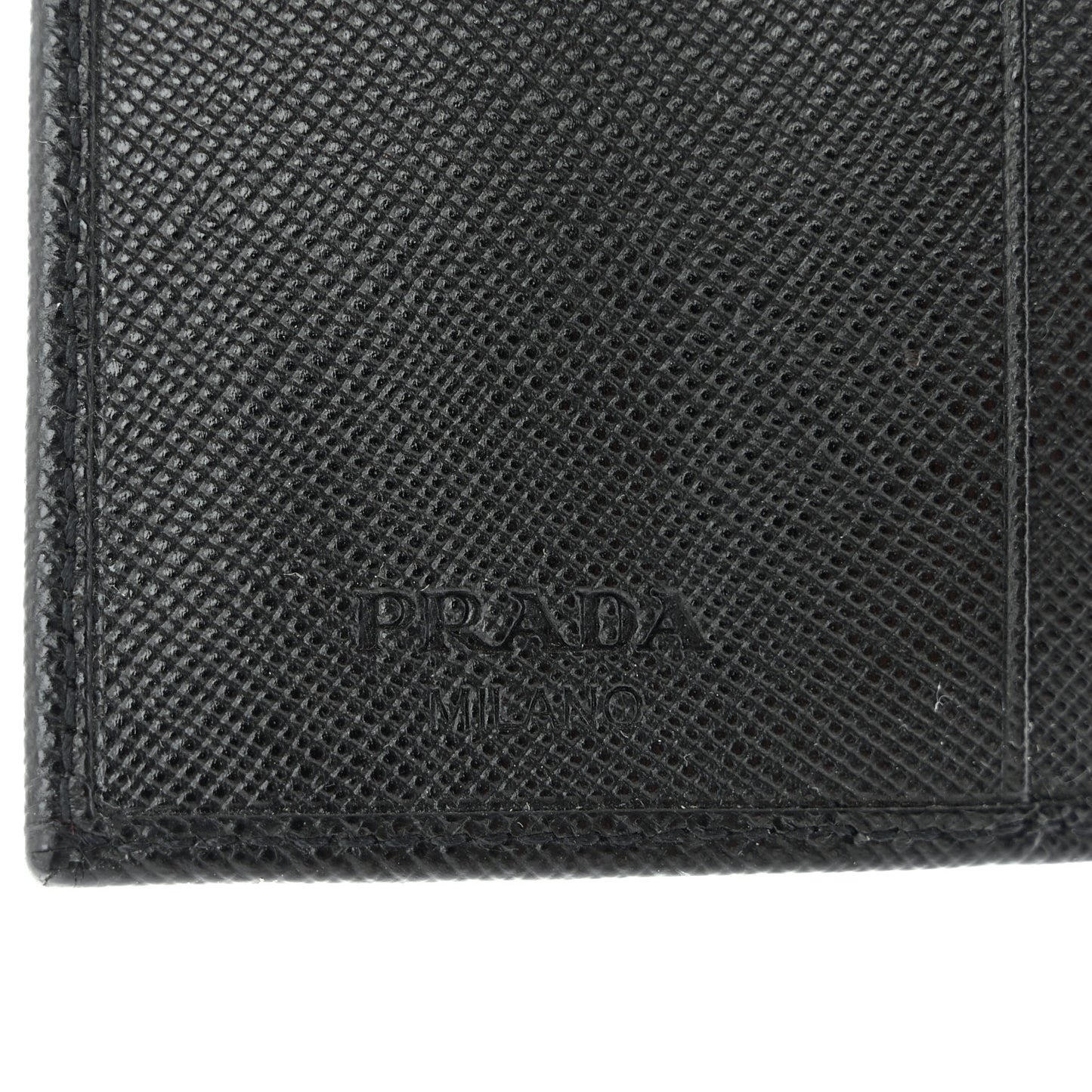 Saffiano Tri-Fold Compact Wallet Black