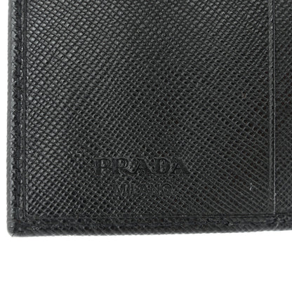 Prada Saffiano Tri-Fold Compact Wallet Black 7 of 10
