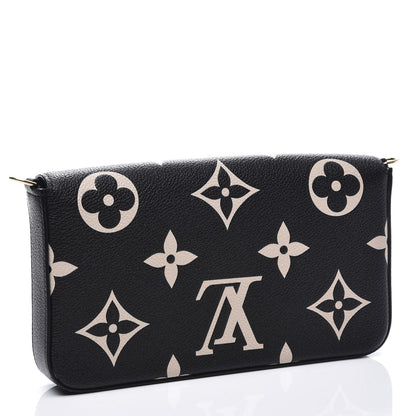 Louis Vuitton Empreinte Monogram Giant Crafty Pochette Felicie Black Creme 2 of 9