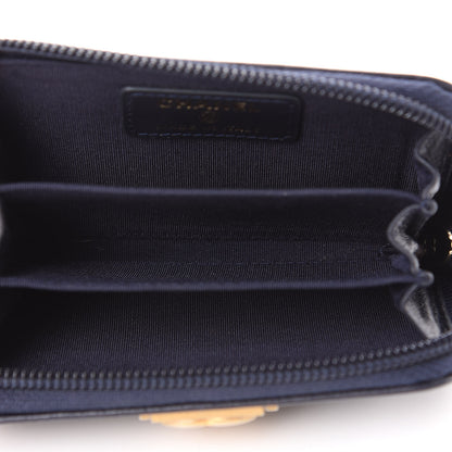 Chanel Caviar Quilted Boy Zip Around Coin Purse Wallet Navy 4 of 7