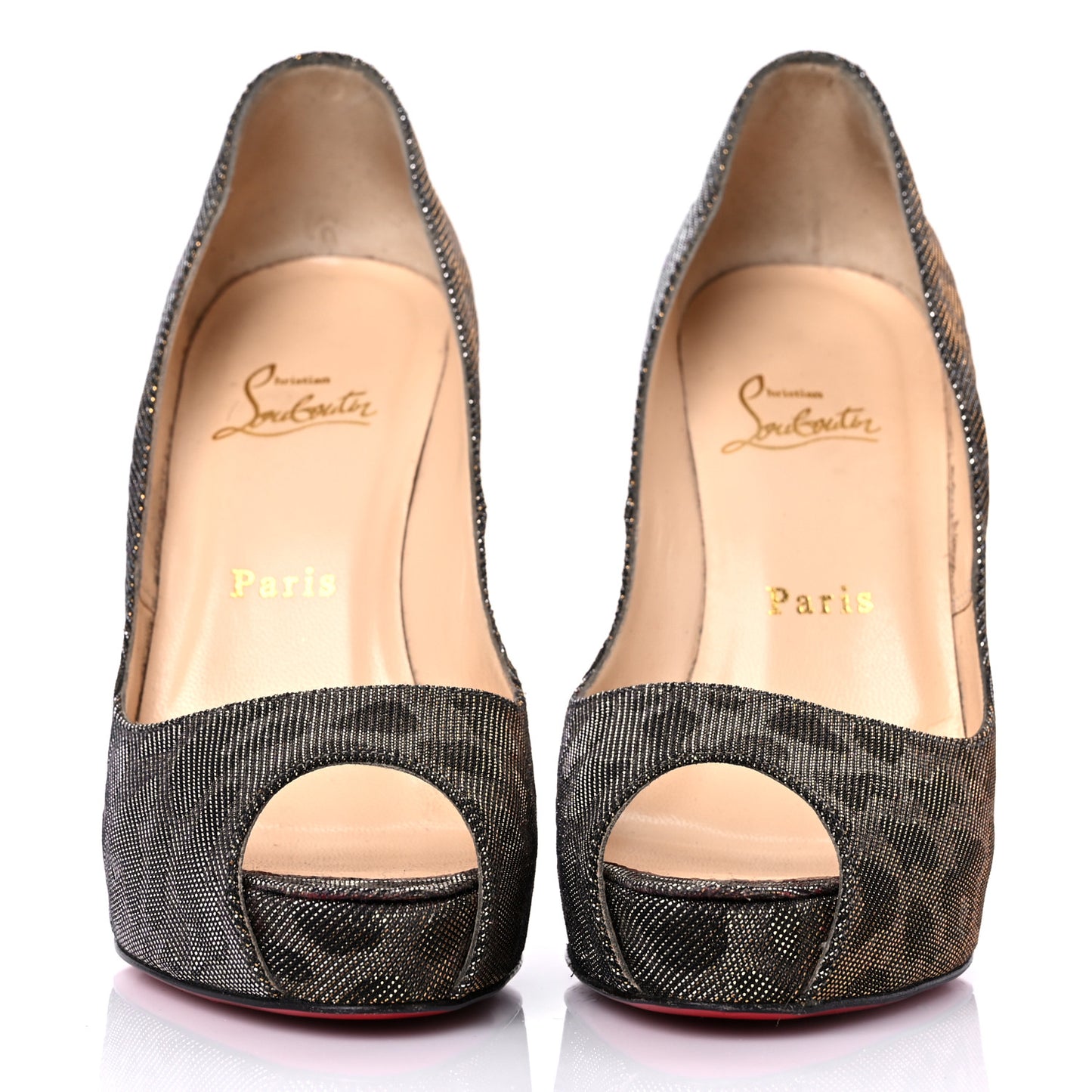 Lame Leopard Very Prive 120 Pumps 38 Gold Silver