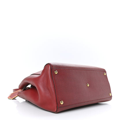 Fendi Vitello Elite Regular 2Jours Tote Rosso Scuro Ciliegia 4 of 15