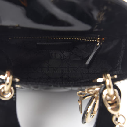 Christian Dior Patent Cannage Mini Lady Dior Black 7 of 16