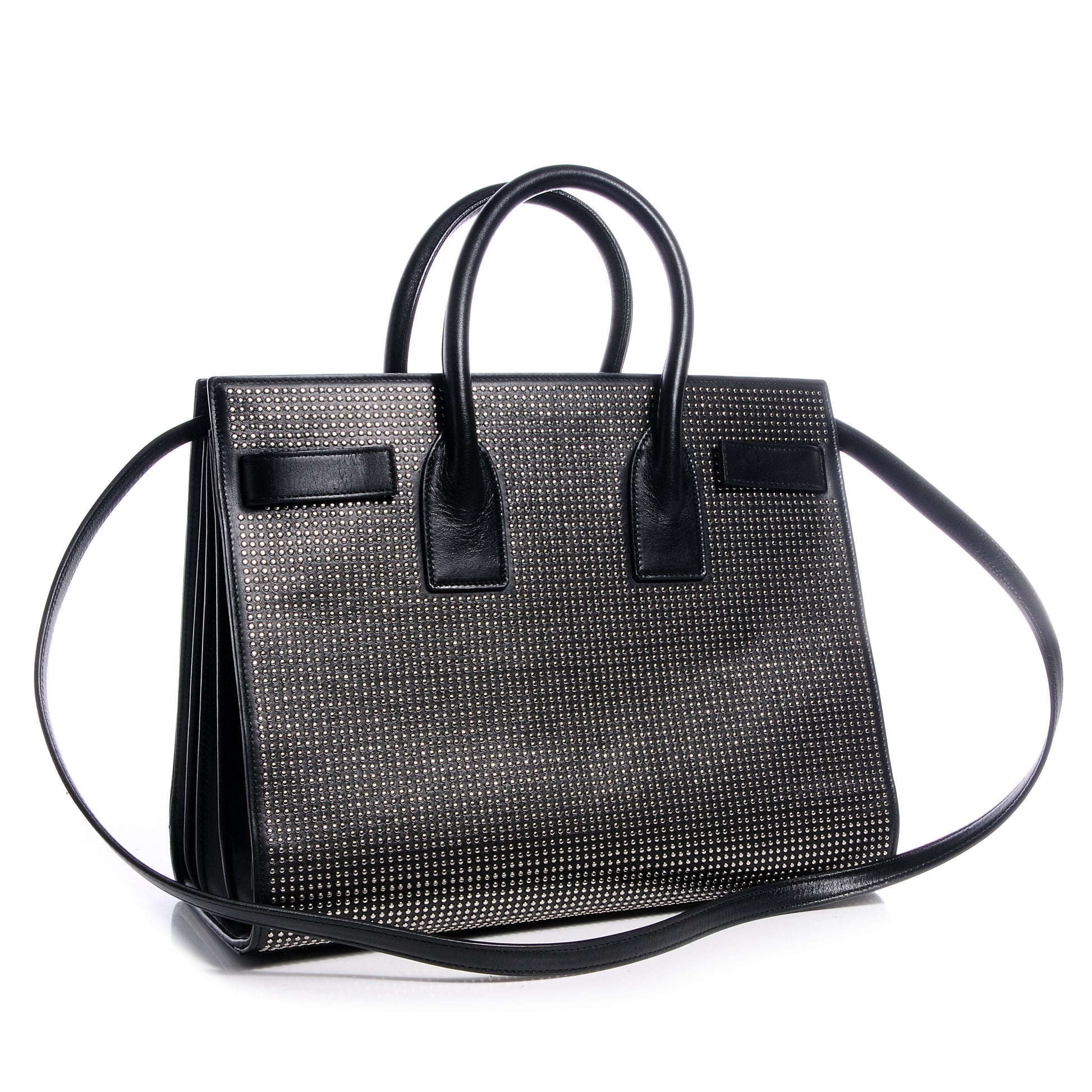 Saint Laurent Calfskin Studded Sac De Jour Small Black 3 of 8