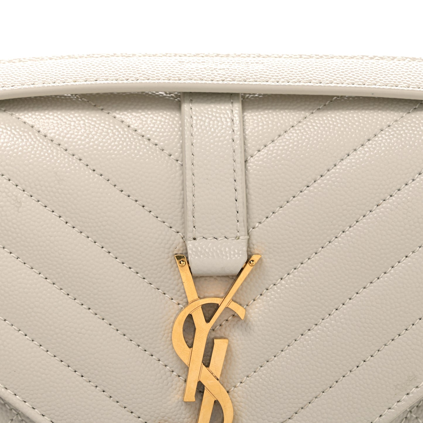 Grain De Poudre Textured Mixed Matelasse Medium Triquilt Monogram Satchel Crema Soft