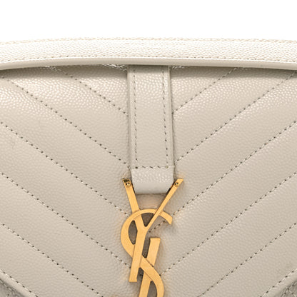 Saint Laurent Grain De Poudre Textured Mixed Matelasse Medium Triquilt Monogram Satchel Crema Soft 7 of 10
