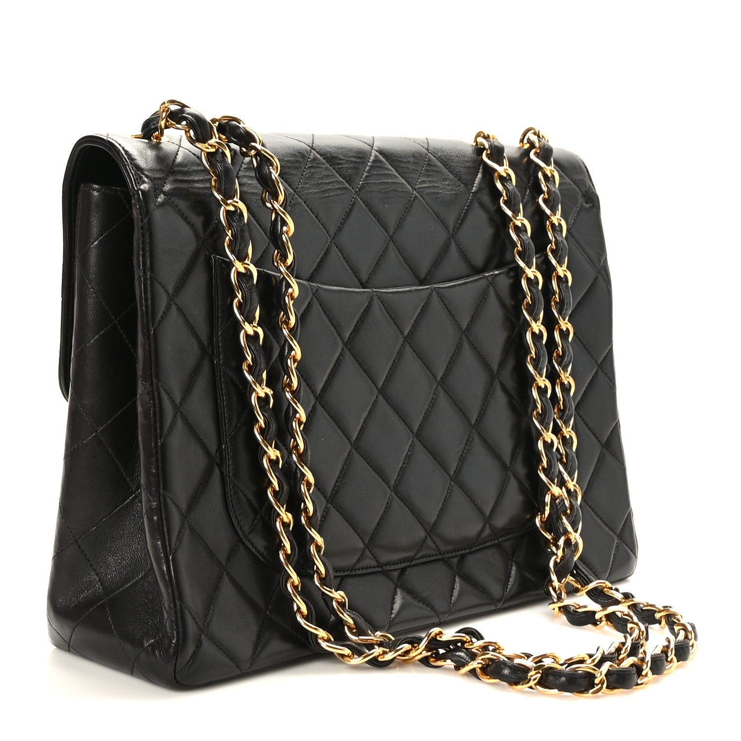 Chanel Lambskin Quilted Jumbo Single Flap Black 3 of 9