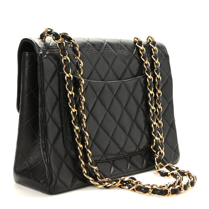 Chanel Lambskin Quilted Jumbo Single Flap Black 3 of 9
