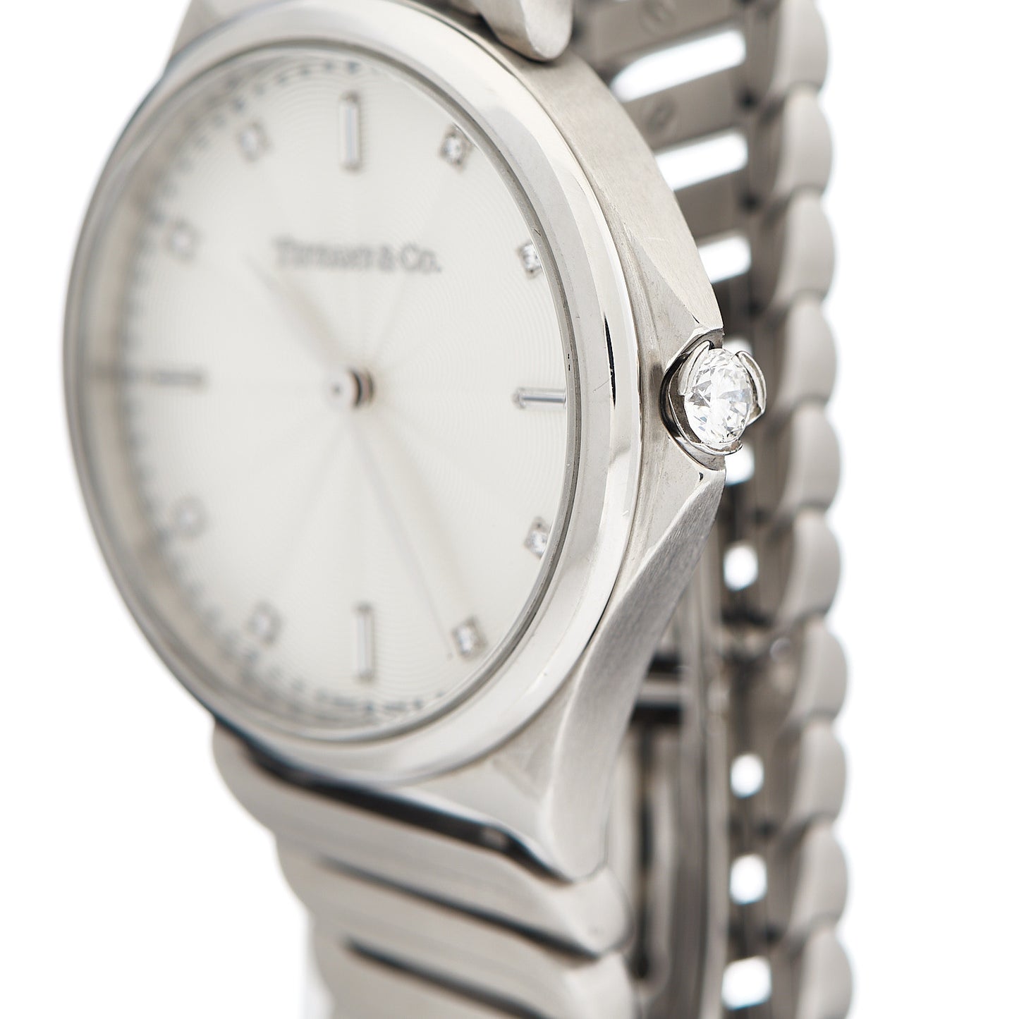 Stainless Steel Diamond 28mm Metro 2-Hand Quartz Watch