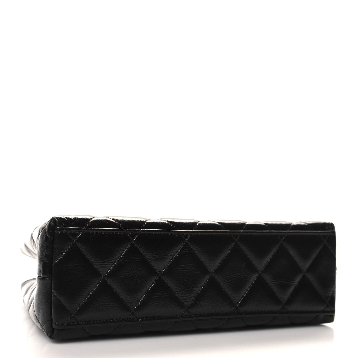 Chanel Shiny Aged Calfskin Quilted Nano Kelly Shopper Black 4 of 11