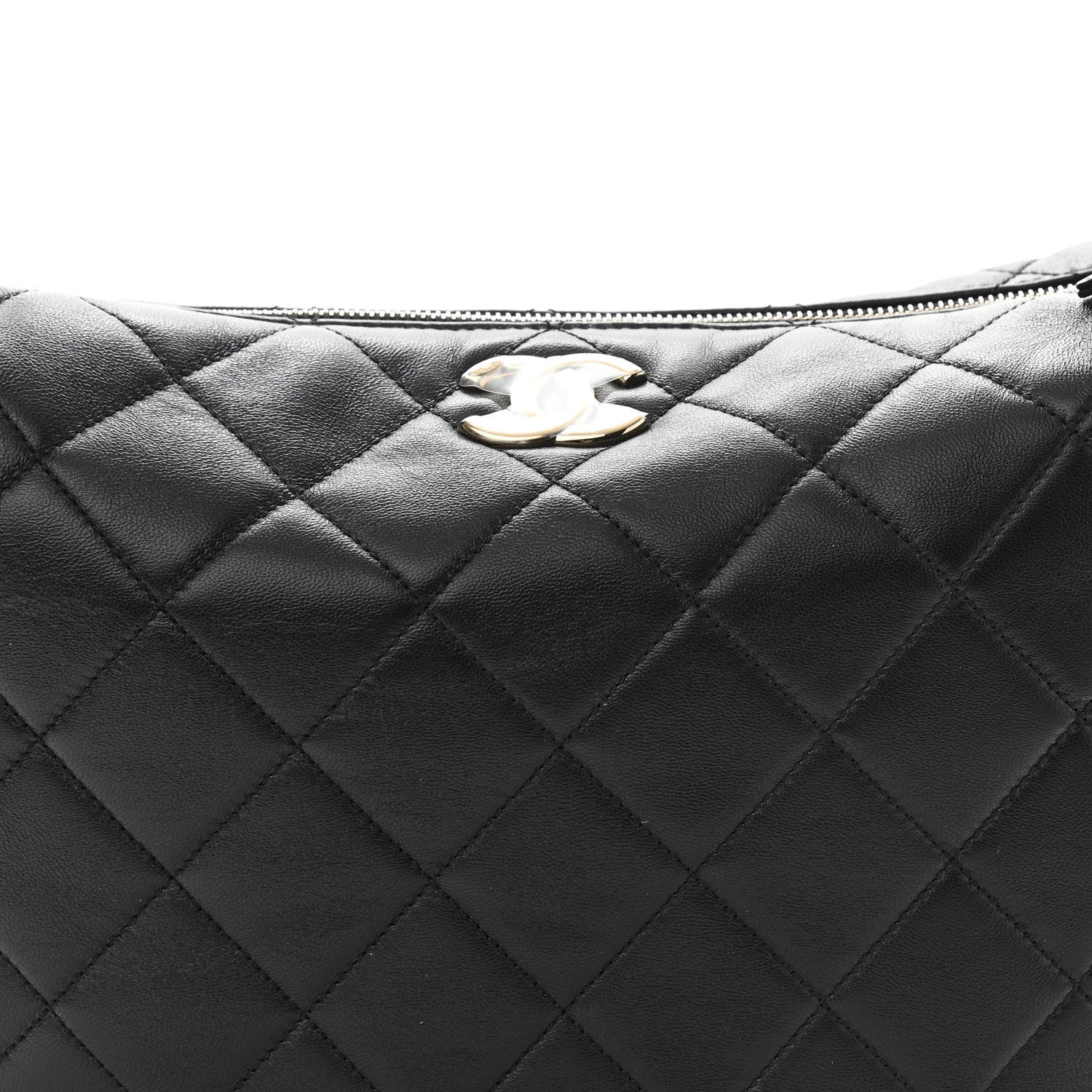 Chanel Lambskin Resin Elegant Maxi Hobo Black 8 of 11