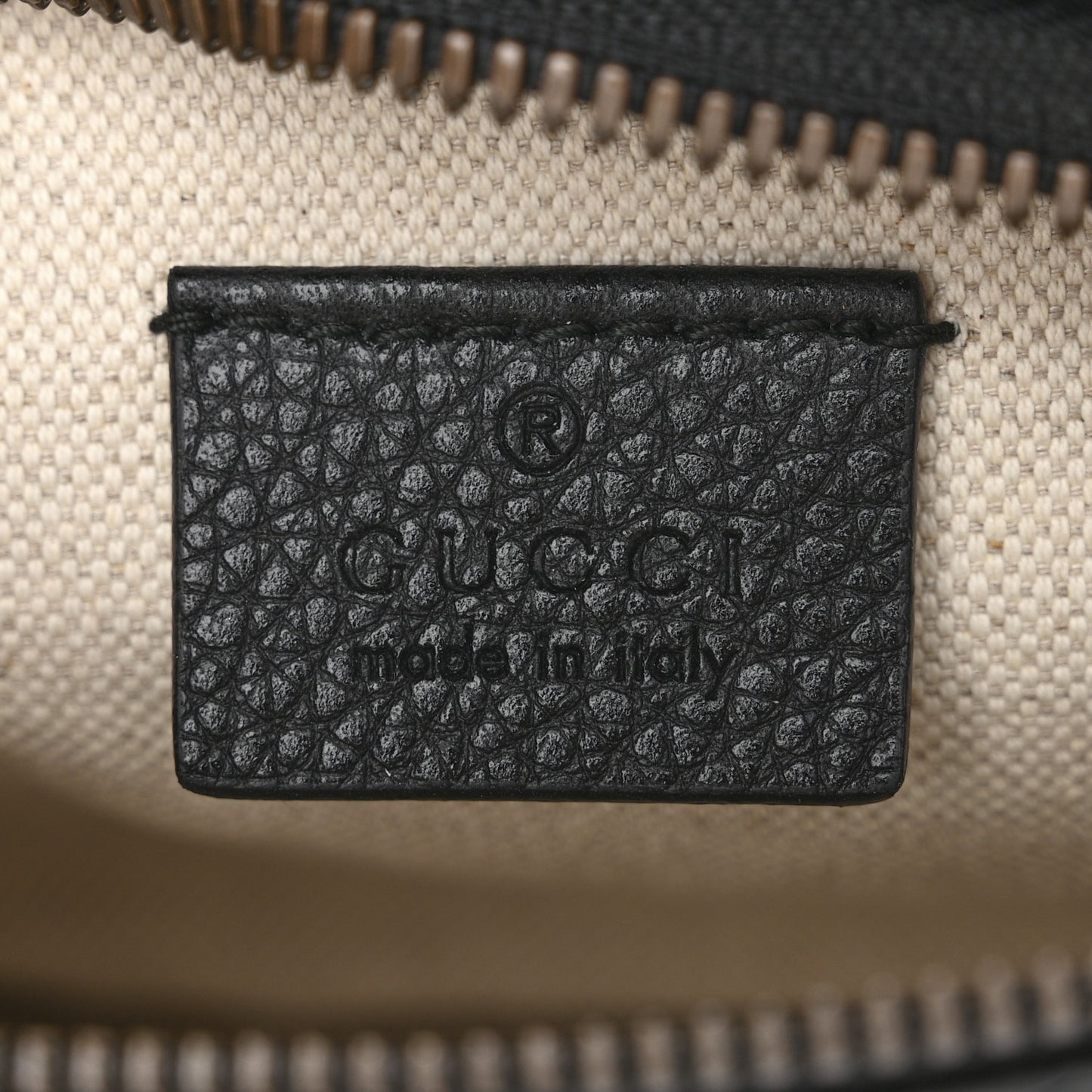 Grained Calfskin Small Logo Belt Bag Black
