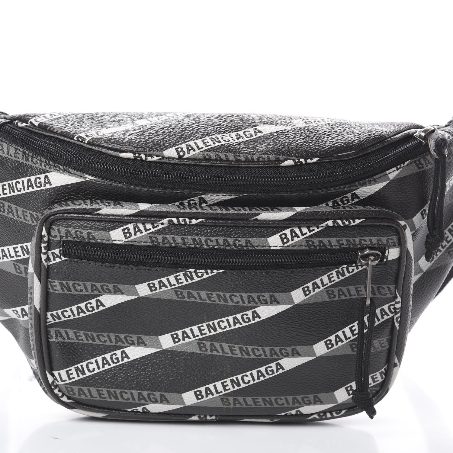 Balenciaga Coated Canvas Losange Monogram Explorer Belt Bag Black Grey 8 of 8
