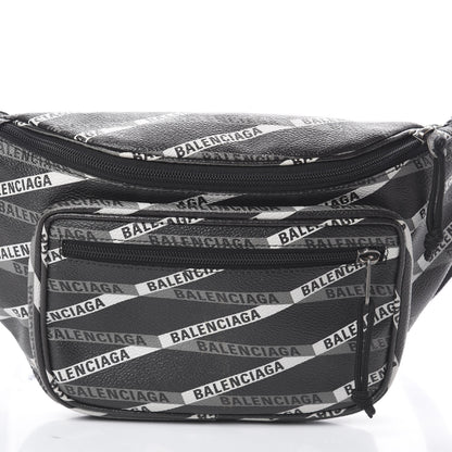 Balenciaga Coated Canvas Losange Monogram Explorer Belt Bag Black Grey 8 of 8