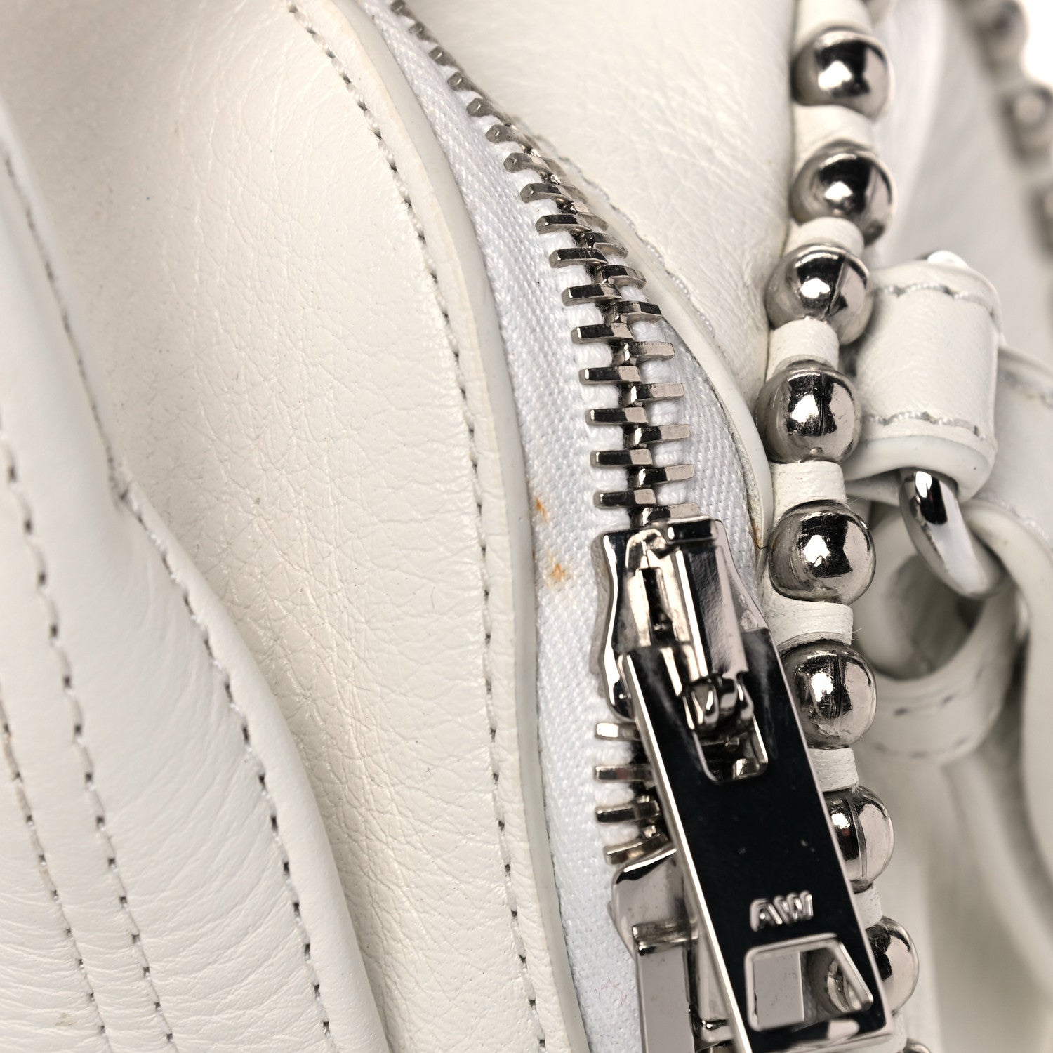 Alexander Wang Calfskin Studded Mini Rockie White Rodium Hardware 14 of 16