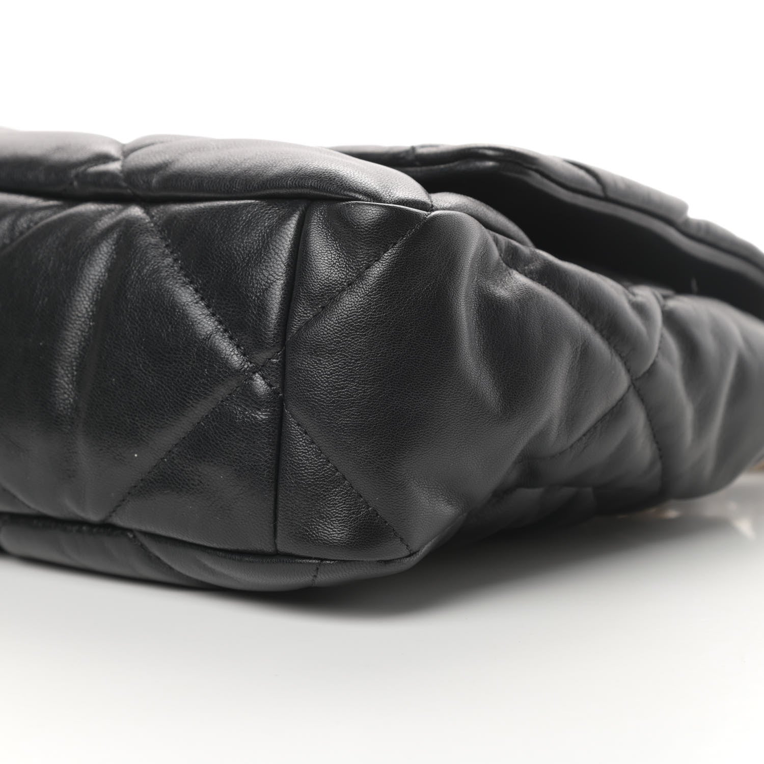Chanel Goatskin Quilted Large 19 Flap Black 10 of 12