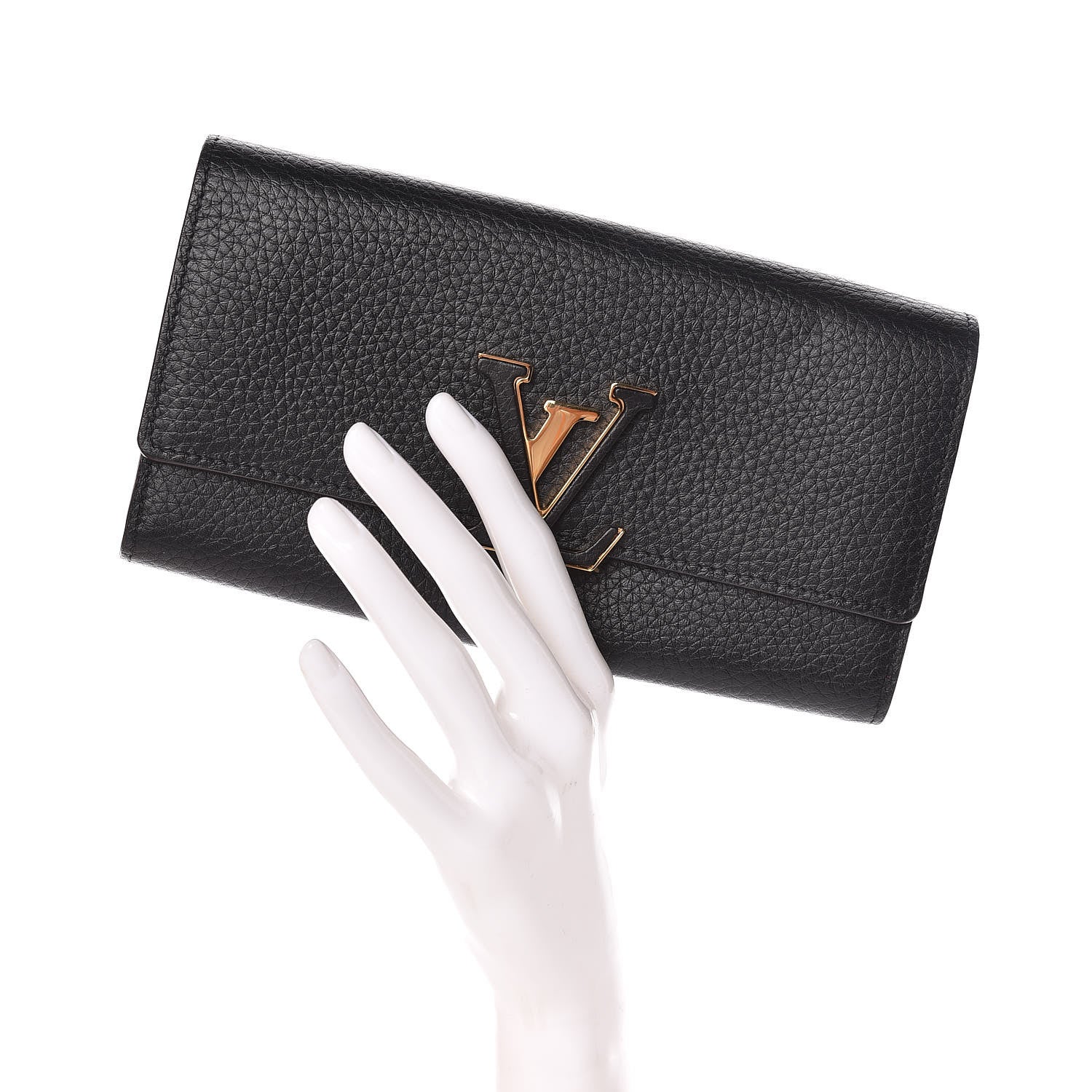 Louis Vuitton Taurillon Capucines Wallet Black 2 of 8
