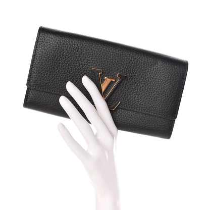 Louis Vuitton Taurillon Capucines Wallet Black 2 of 8