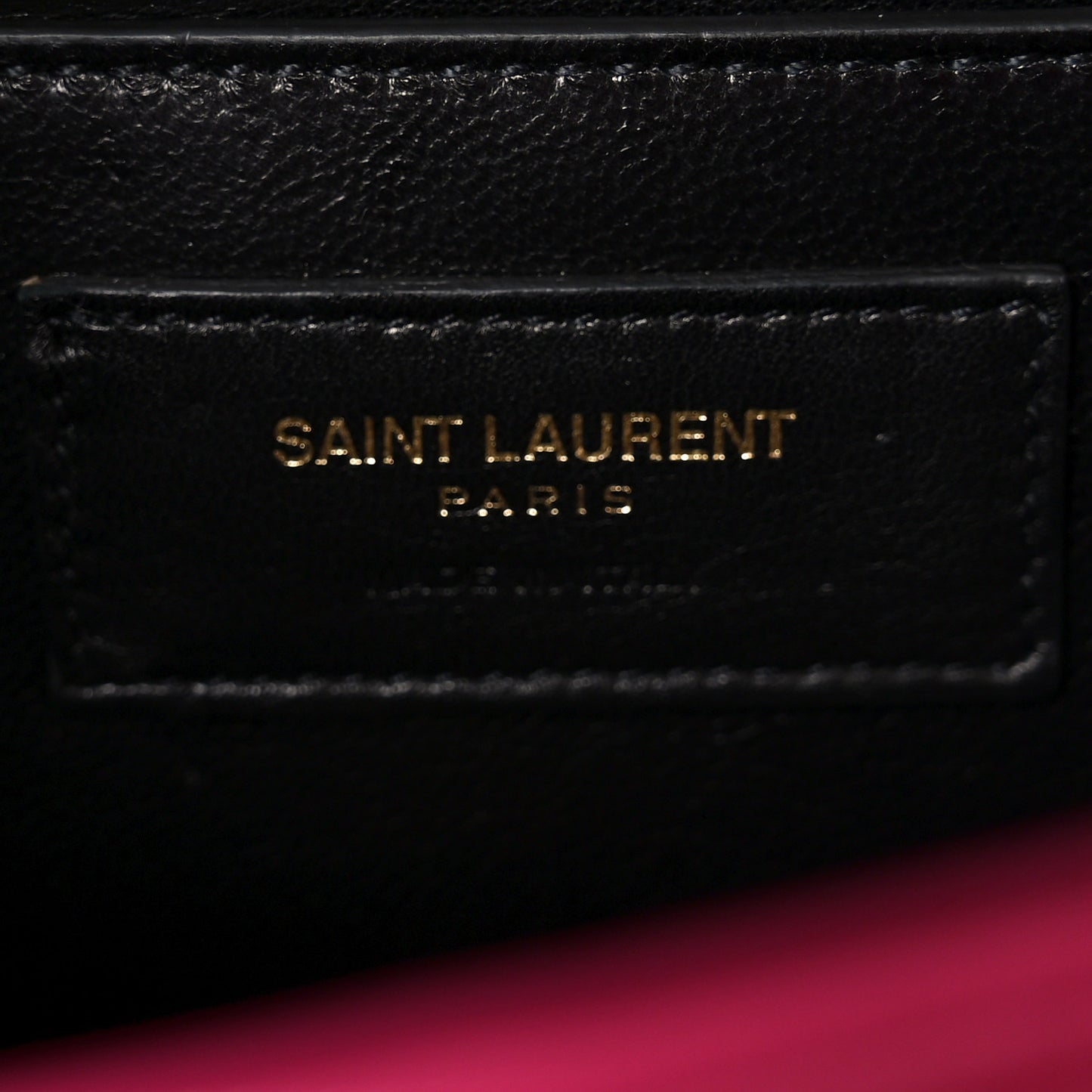 Lambskin Matelasse Medium Monogram Satchel Fuchsia