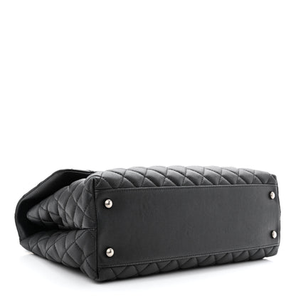 Chanel Caviar Lizard Quilted Medium Coco Handle Flap Black 4 of 11