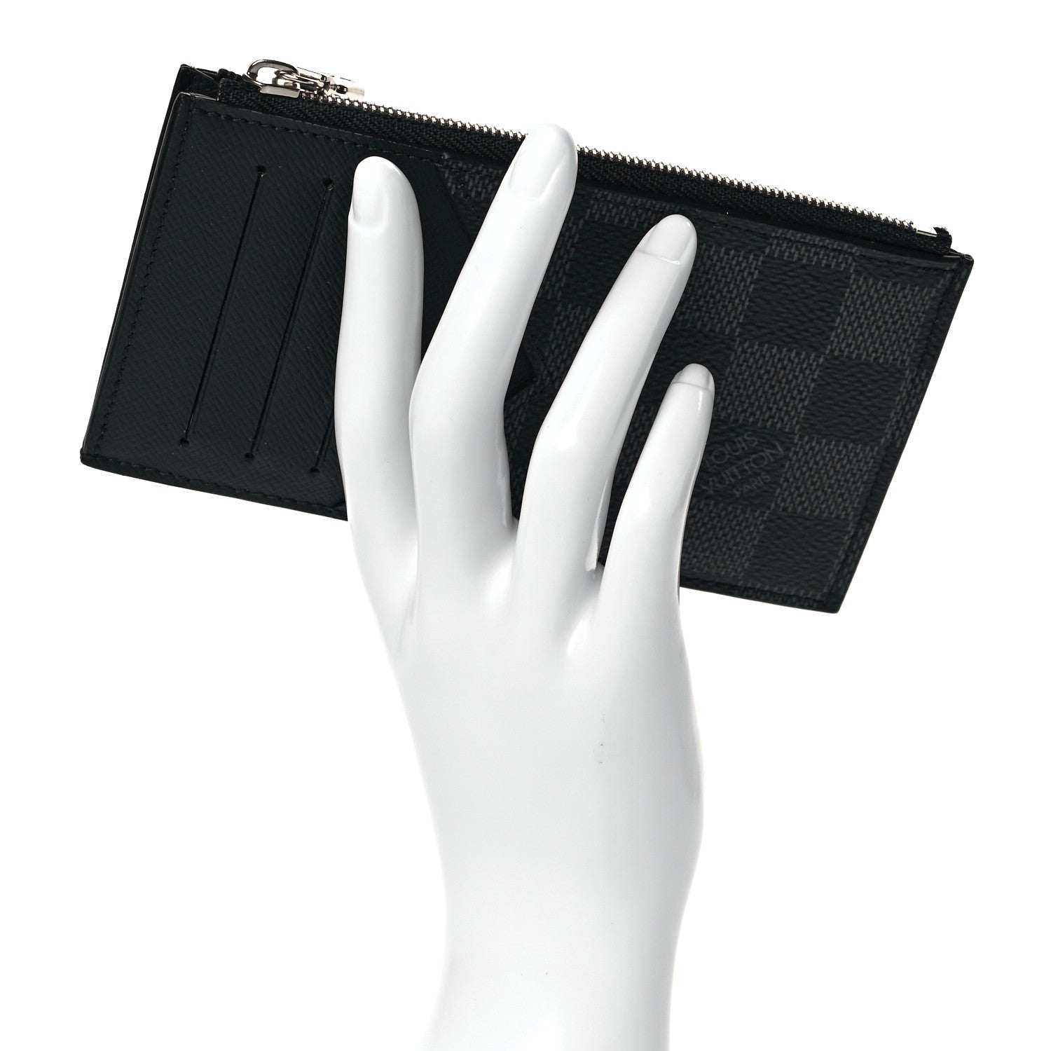 Louis Vuitton Damier Graphite Taiga Coin Card Holder 2 of 7