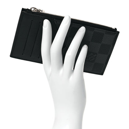 Louis Vuitton Damier Graphite Taiga Coin Card Holder 2 of 7