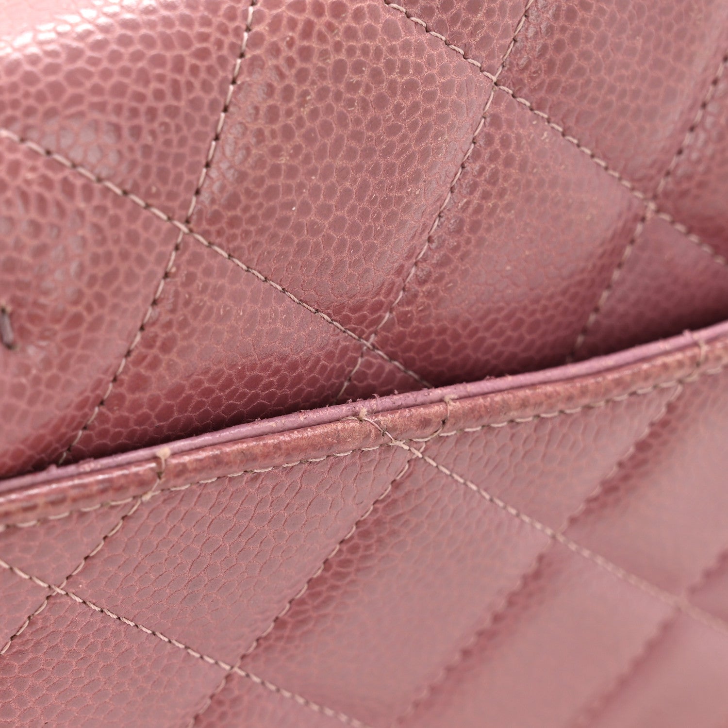 Chanel Caviar Quilted Clutch With Chain Flap Purple 14 of 16