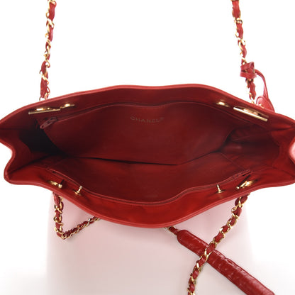 Chanel Lambskin Quilted Shoulder Bag Red 5 of 14