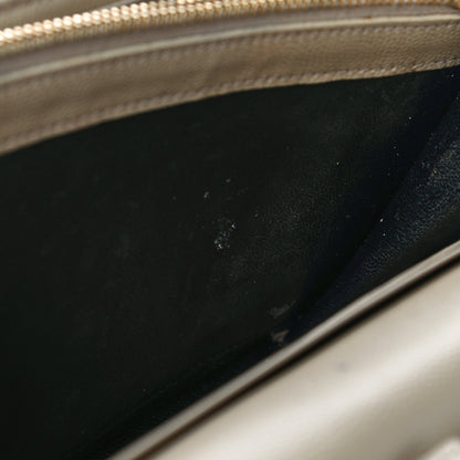 Saint Laurent Grain De Poudre Matelasse Chevron Monogram Chain Wallet Dark Latte 23 of 30