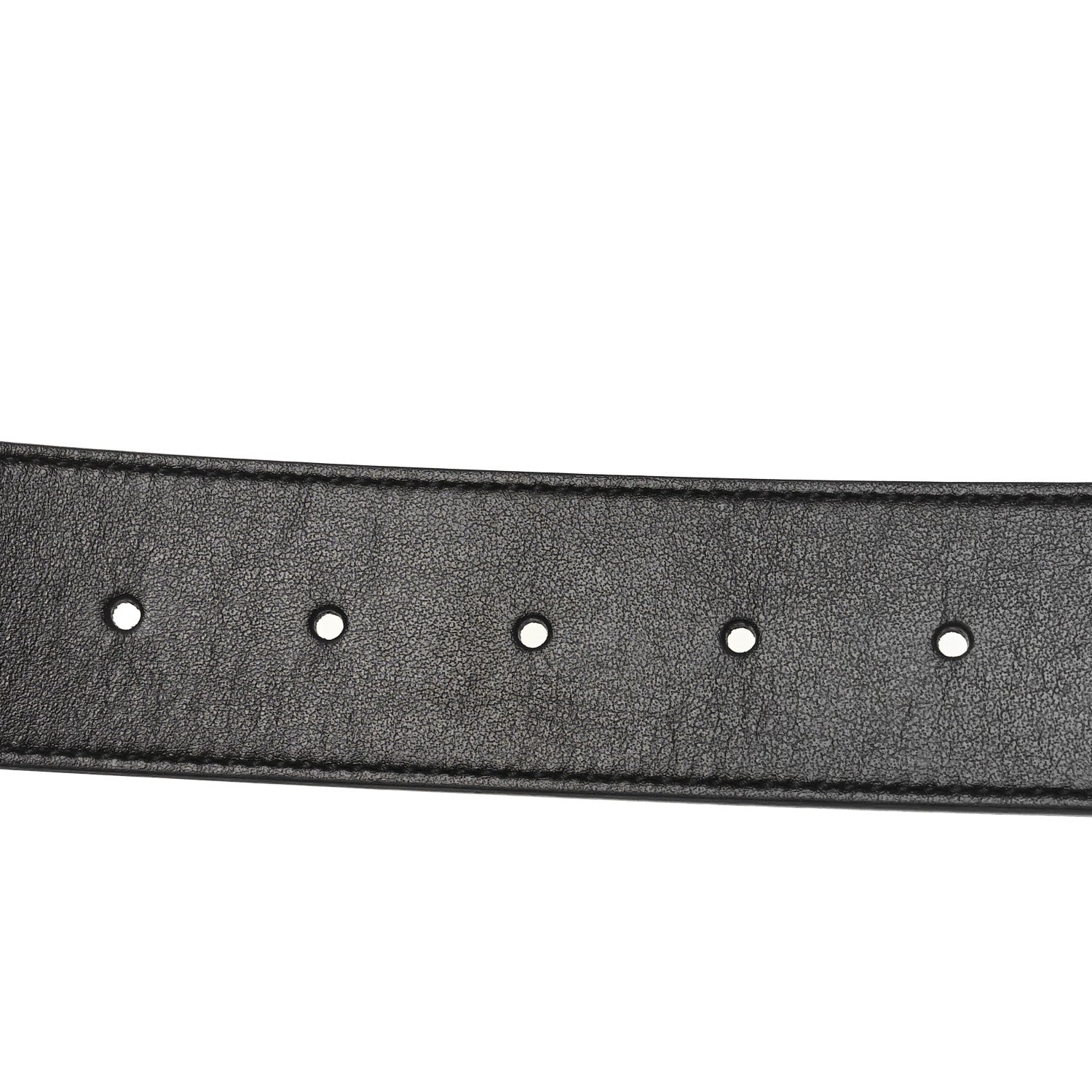 Gucci Plutone Calfskin Palladium Double G 40mm Belt 70 28 Black 4 of 5