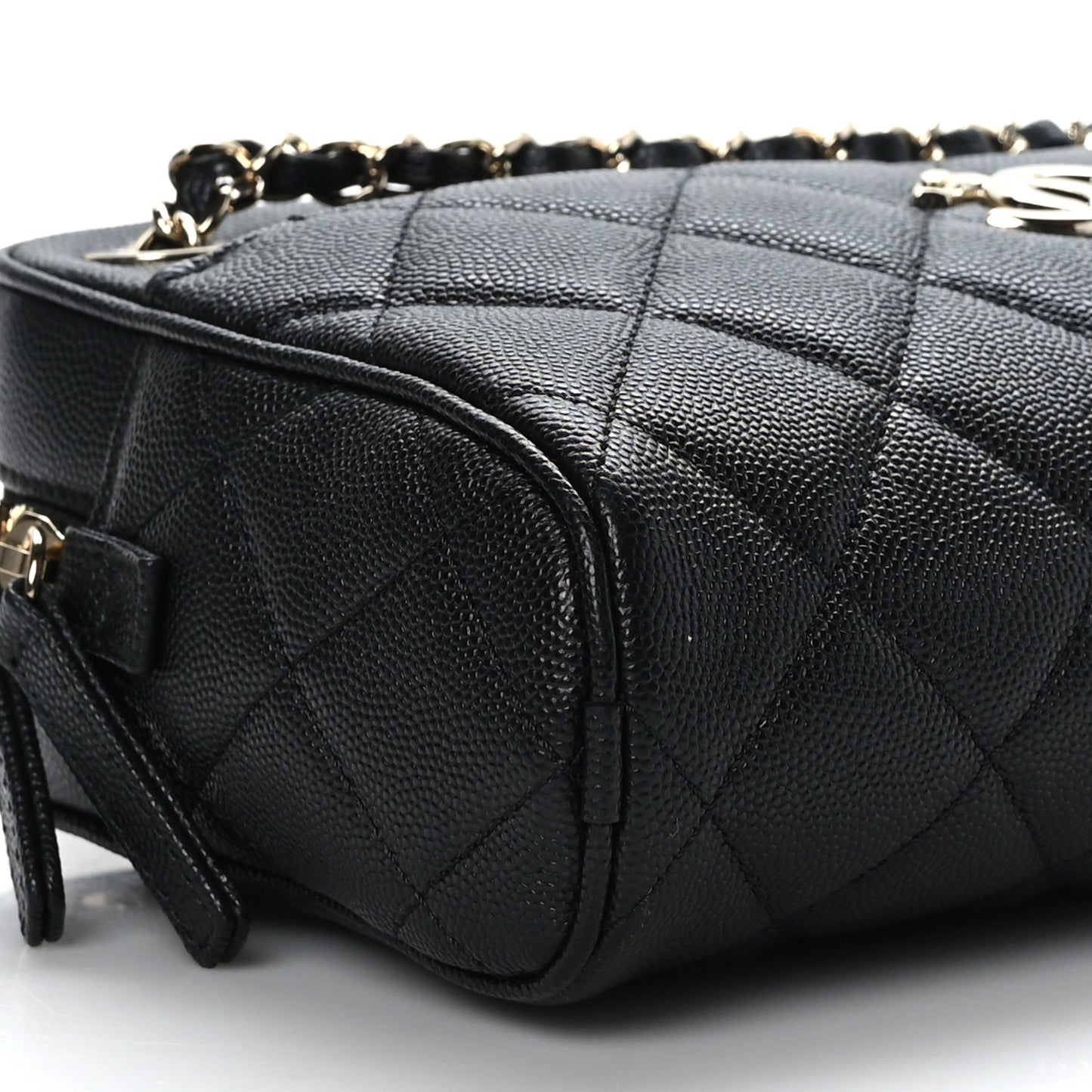 Caviar Quilted Small In & Out Camera Case Black