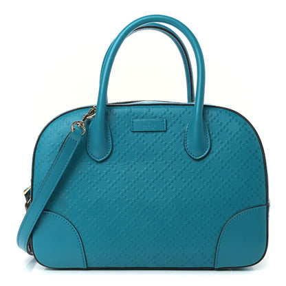Gucci Calfskin Diamante Small Top Handle Bag Turquoise 1 of 10