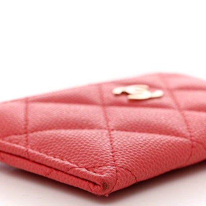 Chanel Caviar Quilted Card Holder Dark Pink 9 of 10