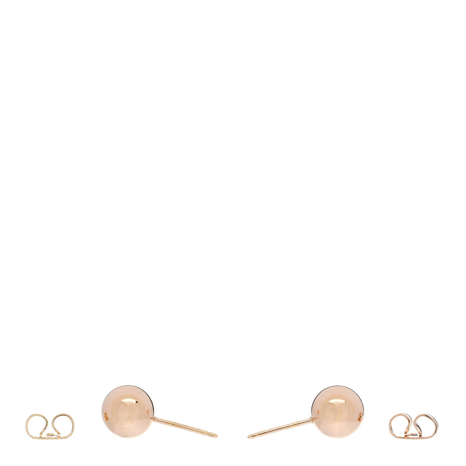 Tiffany 18K Rose Gold 8mm HardWear Ball Earrings 3 of 4