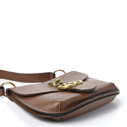 Gucci Calfskin Feline GG Marmont Flap Shoulder Bag Cuir 3 of 9