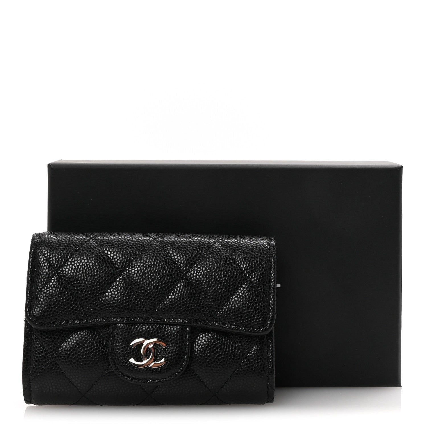 Chanel Caviar Quilted Classic 4 Key Holder Wallet Black 9 of 9
