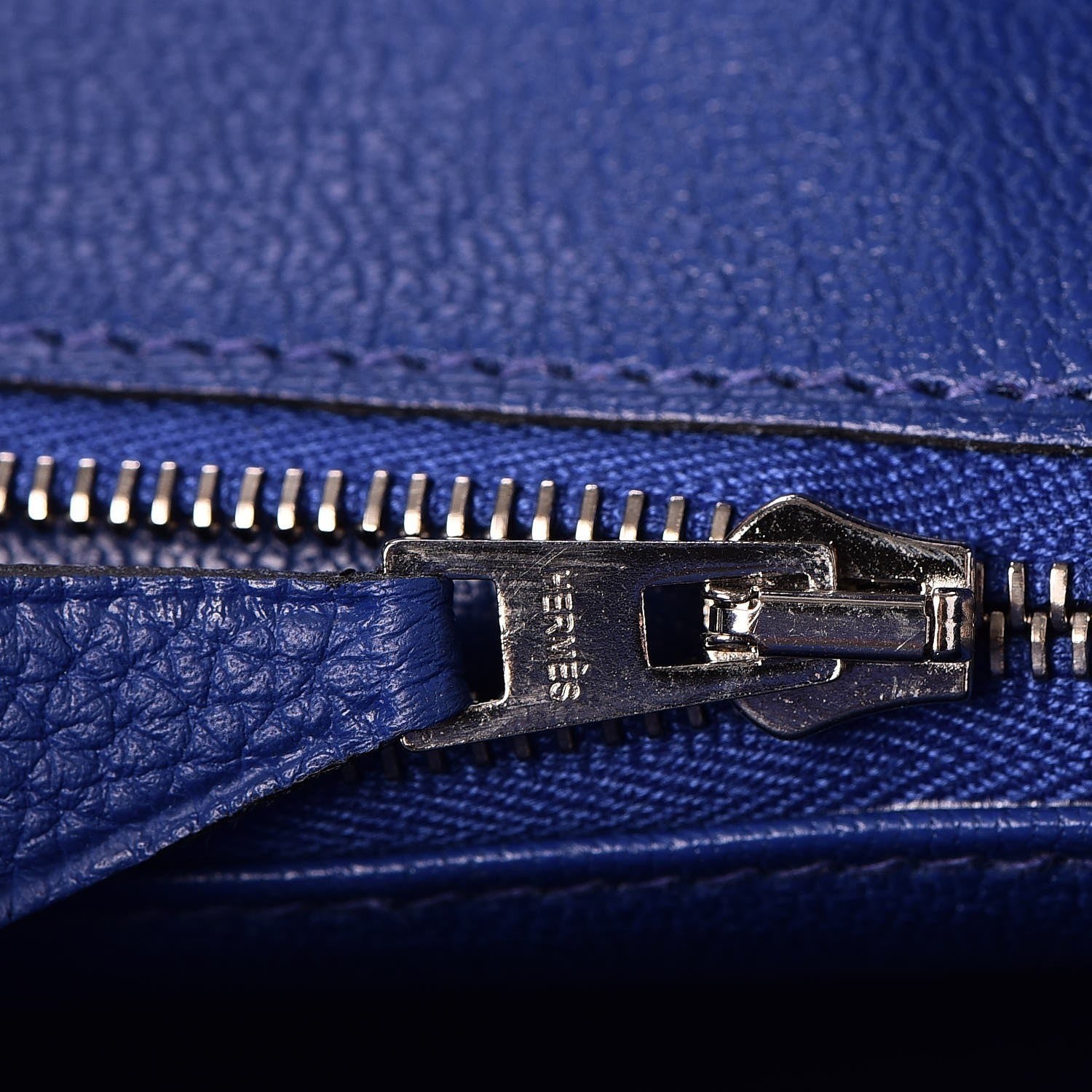 Hermes Togo Birkin 25 Bleu Electrique 16 of 34
