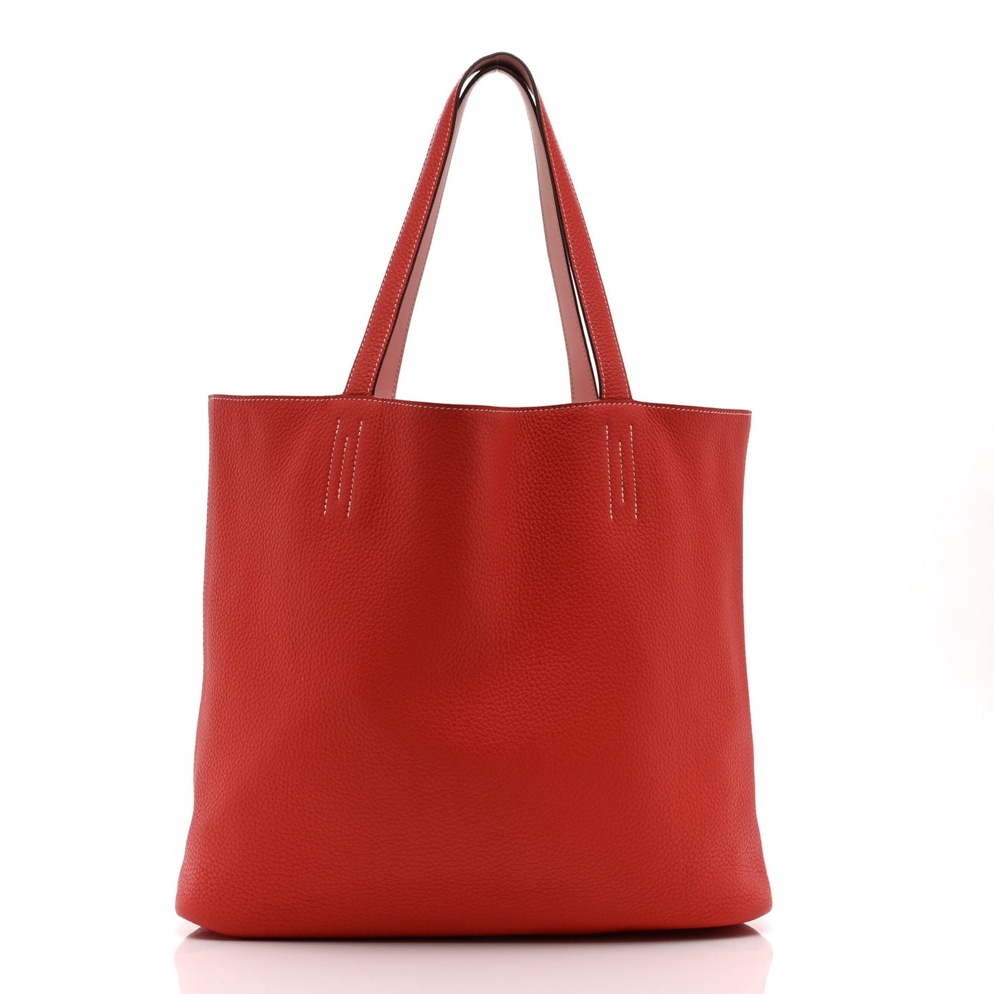 Taurillon Clemence Swift Double Sens 36 Reversible Tote Rose Sakura Bougainvillea